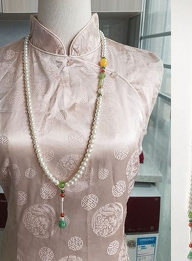 珍珠项链2024新款爆款女款长款毛衣链  新中国式中国风项链配旗袍