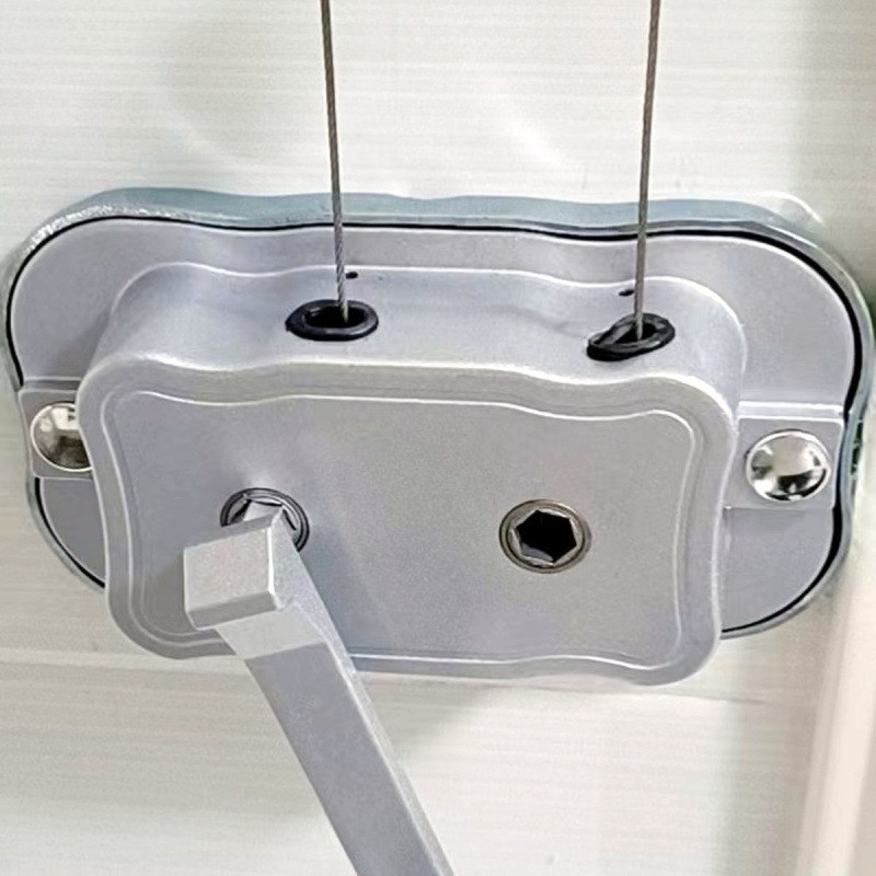 晾衣架升降器手摇器通用免打孔晾衣架升降手摇升降架晒衣架通用型 - 图2