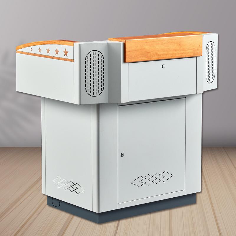 多媒体讲台钢制教学多功能演讲台老师教师教室讲台桌电教中控讲台 - 图0