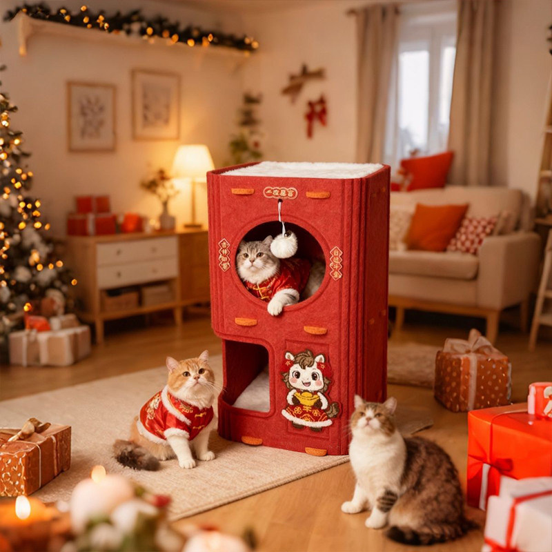 猫窝多层四季通用猫爬架猫树一体抓板封闭式猫屋猫咪树洞家用双层,淘宝优惠券,粉丝福利购,淘宝优惠卷