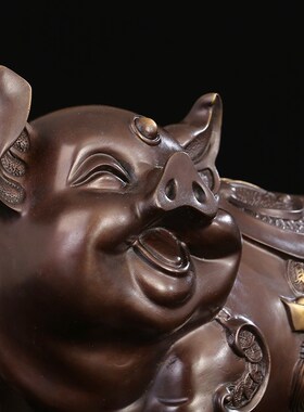 匠泽铜魂 铜猪摆件生肖猪家居装饰品摆设生肖猪家居装饰品摆件