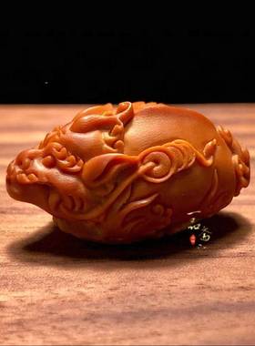 招财貔貅吊坠雕刻橄榄核单籽精雕貔犰单个核雕手把件文玩手串配珠