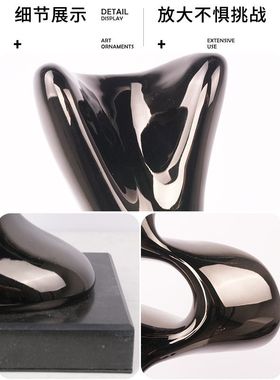 腰缠万贯现代简约抽象摆件客厅家居装饰玄关办公室落地树脂工艺品