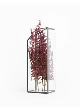 欧式客厅花店插花花器摆件收纳桌面复古做旧几何水培植物玻璃花瓶