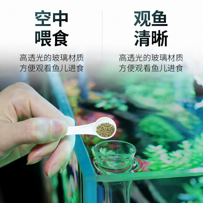 鱼缸喂食管喂鱼喂虾神器喂食器高清玻璃喂食定位鱼缸投食器虾粮盆 - 图3
