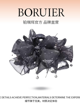 铂瑞珥亮片蝴蝶结鲨鱼夹