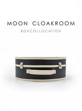 MOON慕空间样板房黑白半月收纳盒衣帽间衣柜收纳箱摆件装饰品软装