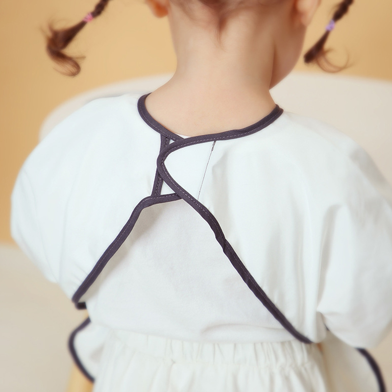 Children's bib baby eating bib apron painting waterproof anti-dirty eating bib girl baby wearing reverse clothing