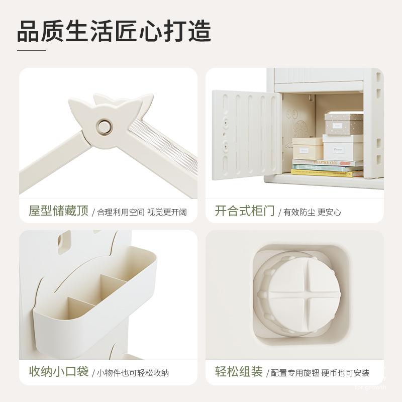 哈比树儿童玩具收纳架家用卧室宝宝衣柜简易小衣橱分类置物储物柜 - 图2