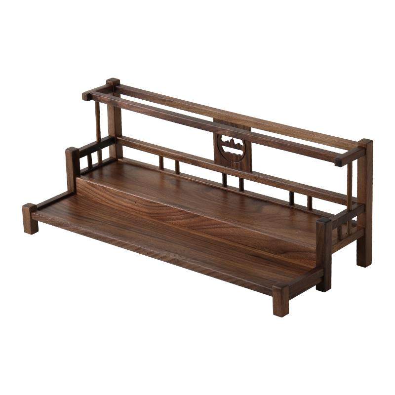 北美黑胡桃实木博古架茶杯茶具收纳架摆放架功夫紫砂茶壶置物架子,淘宝优惠券,粉丝福利购,淘宝优惠卷