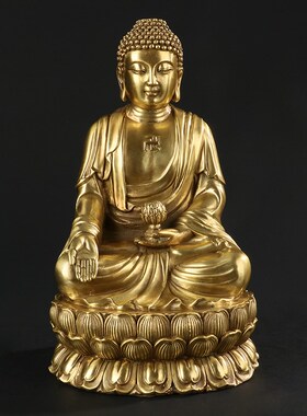 大仕缘 铜释迦摩尼如来佛祖阿弥陀佛药师佛菩萨佛像摆件