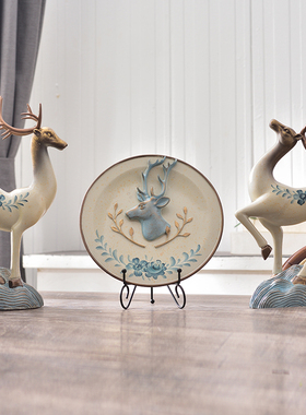 欧式美式客厅装饰摆件家居饰品电视柜酒柜创意玄关结婚礼物招财鹿