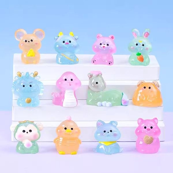 夜间发亮儿童玩具摆件网红小礼物夜光立体卡通盲袋微缩小动物,淘宝优惠券,粉丝福利购,淘宝优惠卷