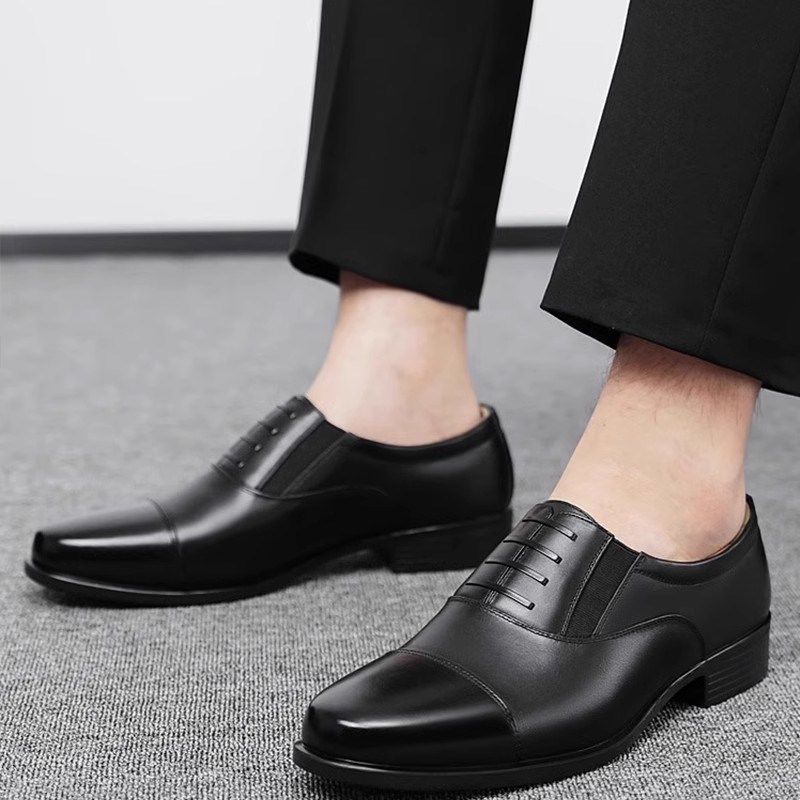 三接头皮鞋男真皮春秋商务低帮正装黑色工作牛皮方头系带三接头,淘宝优惠券,粉丝福利购,淘宝优惠卷