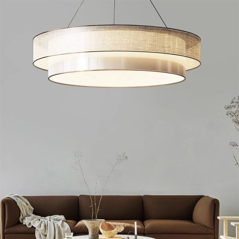 新中式圆形吊灯中国风客厅卧室书房餐厅灯禅意茶室工程布艺灯具,淘宝优惠券,粉丝福利购,淘宝优惠卷