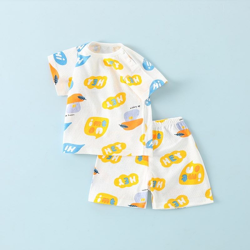 宝宝短袖套装夏季薄款纯棉新生儿衣服婴儿夏装儿童上衣短裤两件套,淘宝优惠券,粉丝福利购,淘宝优惠卷