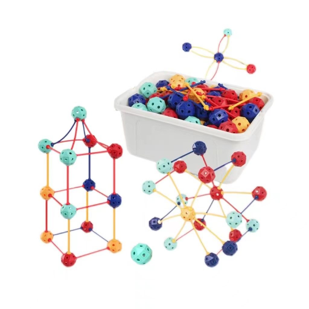 立体几何百变插珠球3D拼插拼装积木幼儿园启蒙玩具益智积木Y22,淘宝优惠券,粉丝福利购,淘宝优惠卷