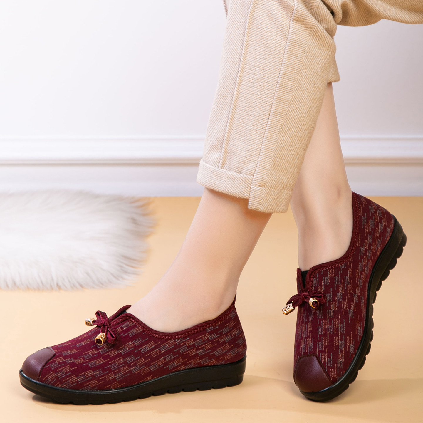 冬季新款棉鞋老北京布鞋加绒加厚保暖单鞋中老年软底二棉鞋妈妈鞋,淘宝优惠券,粉丝福利购,淘宝优惠卷