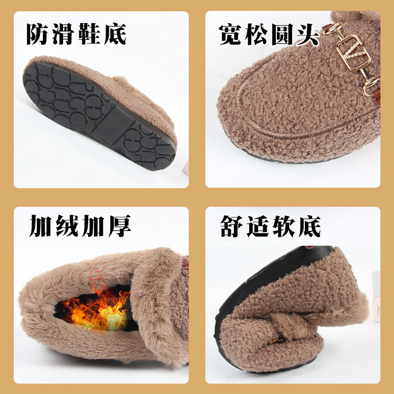 毛毛鞋老北京布鞋女冬款保暖二棉鞋中老年人加厚妈妈外穿时尚棉靴,淘宝优惠券,粉丝福利购,淘宝优惠卷