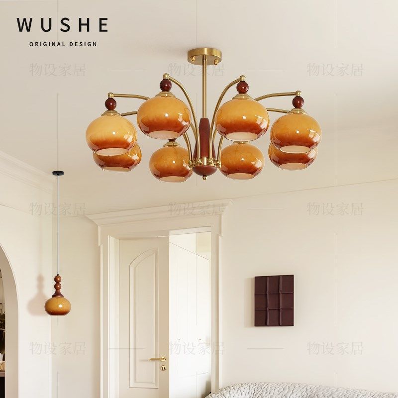 亦橙客厅吊灯中古风法式复古卧室主灯美式餐厅灯大厅高级感吸顶灯,淘宝优惠券,粉丝福利购,淘宝优惠卷
