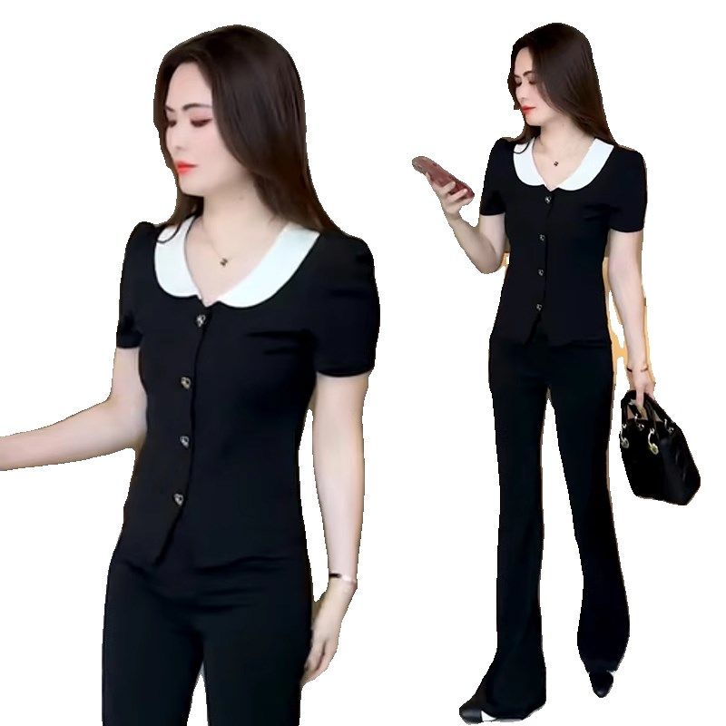 设计感短袖T恤女士夏季2025新款小个子修身显瘦翻领短款体恤上衣,淘宝优惠券,粉丝福利购,淘宝优惠卷