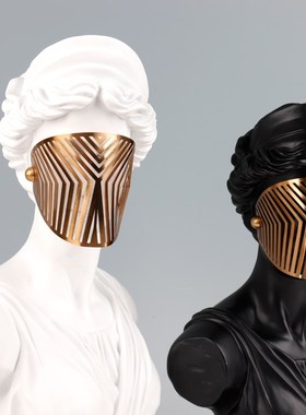 北欧简约摆件创意软装装饰品树脂工艺品客厅玄关人物Y现代轻奢摆