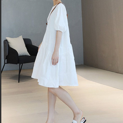 哺乳连衣裙e夏2023新款时尚气质宽松辣妈产后外出显瘦大码孕哺裙 - 图2