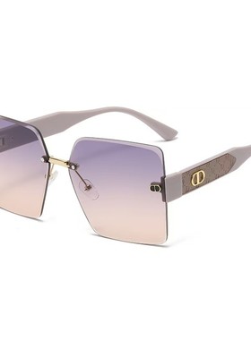 【COCO LESLEY】大牌女款无框太阳镜轻奢风时尚复古潮流防晒墨镜J