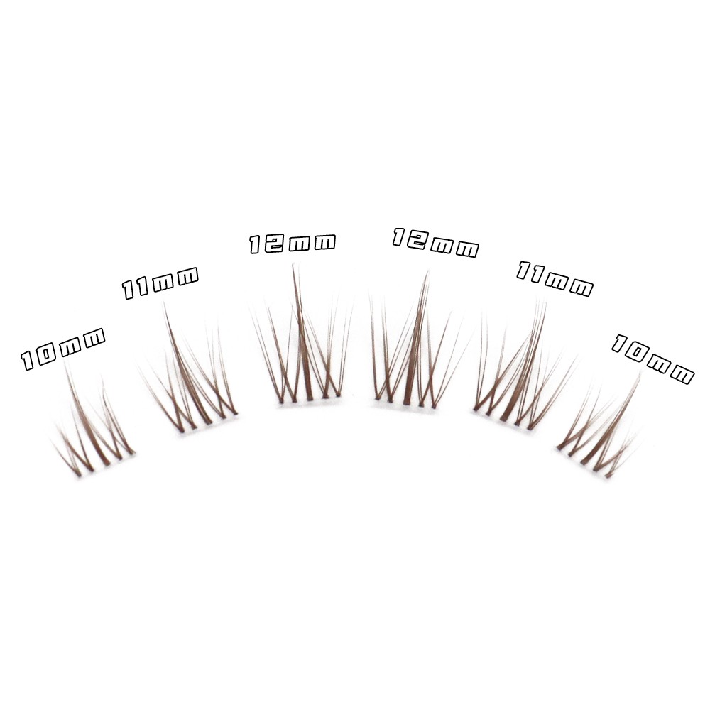 懒人太阳花棕色自然妈生感伪素颜假睫毛大容量新手单簇纯欲透明梗 - 图3