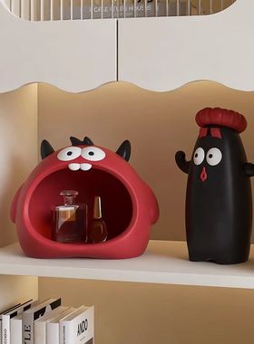 小怪兽入户门口放钥匙收纳玄关摆件客厅桌面家居软装饰品乔迁礼物