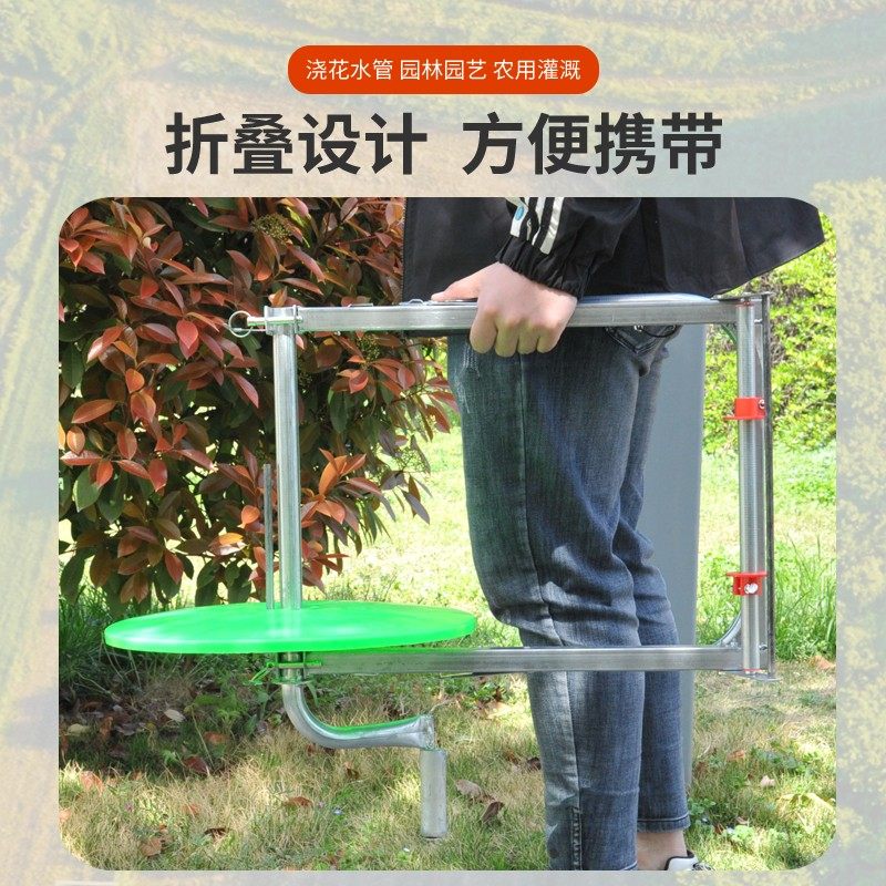 新款水带神器收卷100米落地式收盘架子农用浇地工具灌溉折叠水管,淘宝优惠券,粉丝福利购,淘宝优惠卷