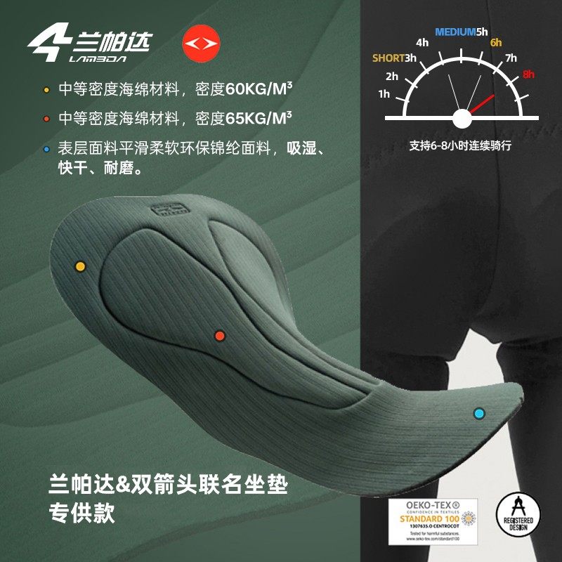 兰帕达箭羽20抓绒保暖长裤双箭头秋冬季自行车男女专业骑行背带裤,淘宝优惠券,粉丝福利购,淘宝优惠卷