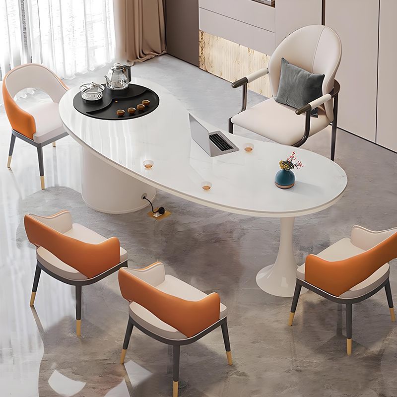 轻奢岩板泡茶台小户型阳台泡茶桌椅组合家用客厅泡茶几烧水壶一体 - 图0