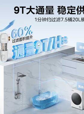 美的前置过滤器家用净水器全屋中央自来水大通量净水机