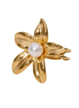 European Simple Style Universal Flower Ring French Cold Styl