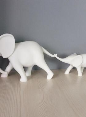 树脂工艺品 创意砂岩大象家居摆件 客厅雕塑工艺品 样板房摆设