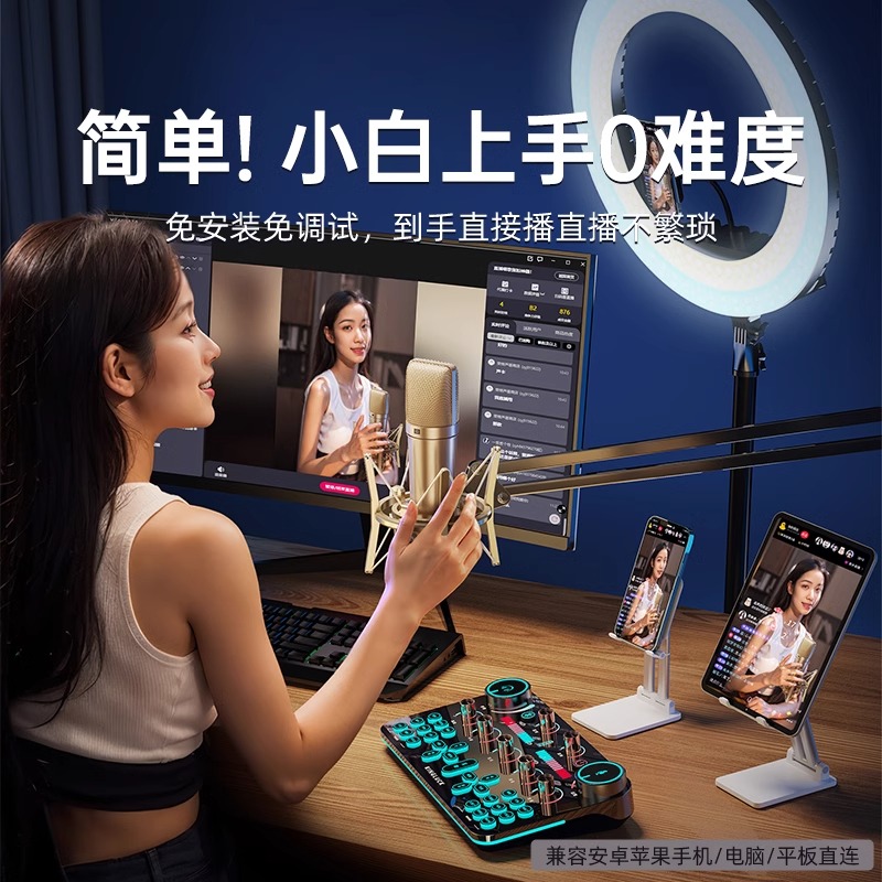 Jinyun V20 live broadcast equipment complete set of sound card