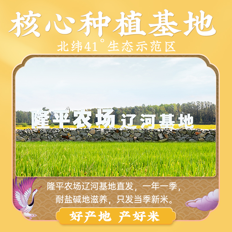 袁谷隆平芯米东北晶米5kg珍珠米东北大米盘锦粳米10斤2024年新米