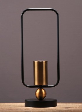 欧式金色金属花瓶客厅干花摆件北欧轻奢餐桌插花鲜花装饰玻璃花器