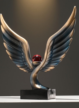 大展宏图大鹏展翅新中式客厅玄关酒柜装饰品领导办公室摆件礼品