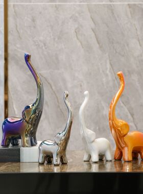 一家三口小鹿摆件家居饰品电视柜酒柜装饰轻奢高档高级感客厅玄关