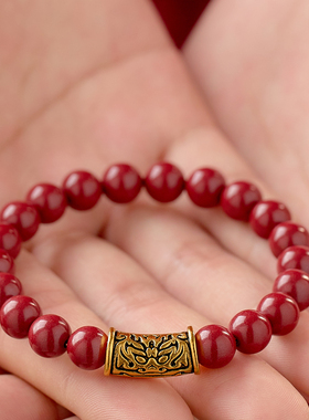 黑金饕餮路路通朱砂手串正品官方旗舰店红手链男女马年本命年礼物