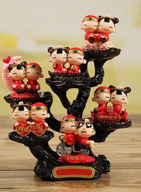 婚礼婚庆套装底座架子客厅装饰品礼品树脂工艺品摆件商务礼品