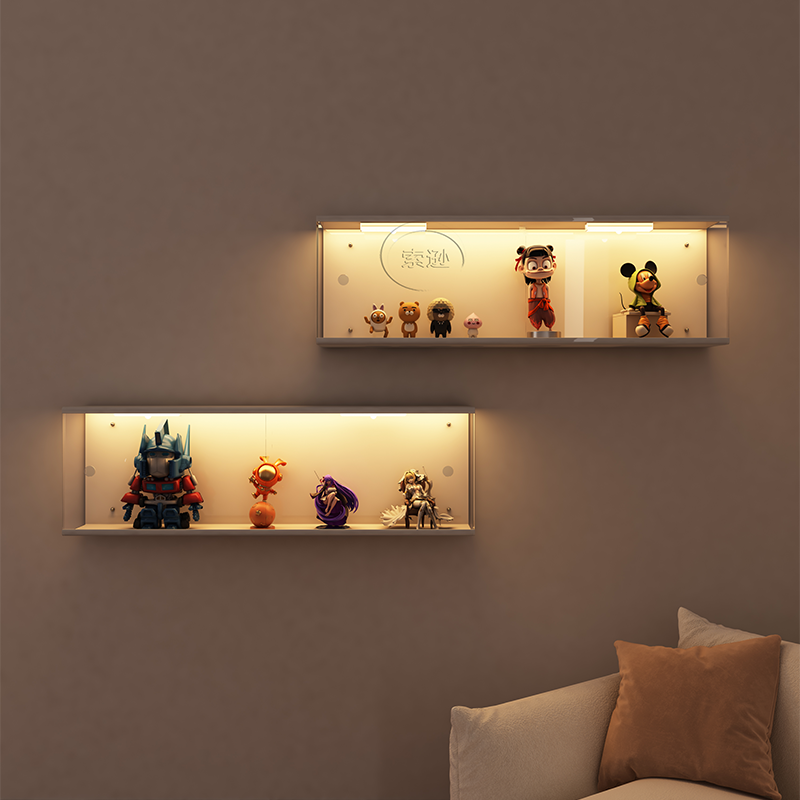 手办展示柜盲盒收纳展示架壁挂式防尘储物柜挂墙透明亚克力收纳柜,淘宝优惠券,粉丝福利购,淘宝优惠卷