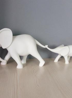 树脂工艺品 创意砂岩大象家居摆件 客厅雕塑工艺品 样板房摆设
