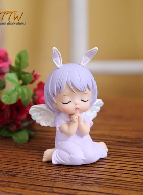 创意梦幻少女心女孩装饰摆件 安妮宝贝蛋糕摆件汽车摆件