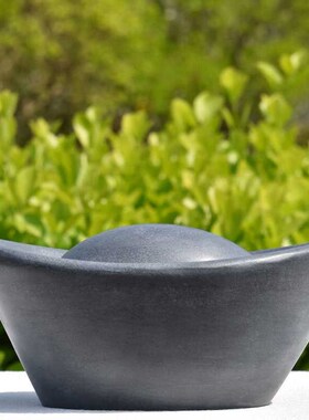 中式仿古元宝石雕摆件元宝青石头刻字定做招财开业礼品供台小元宝