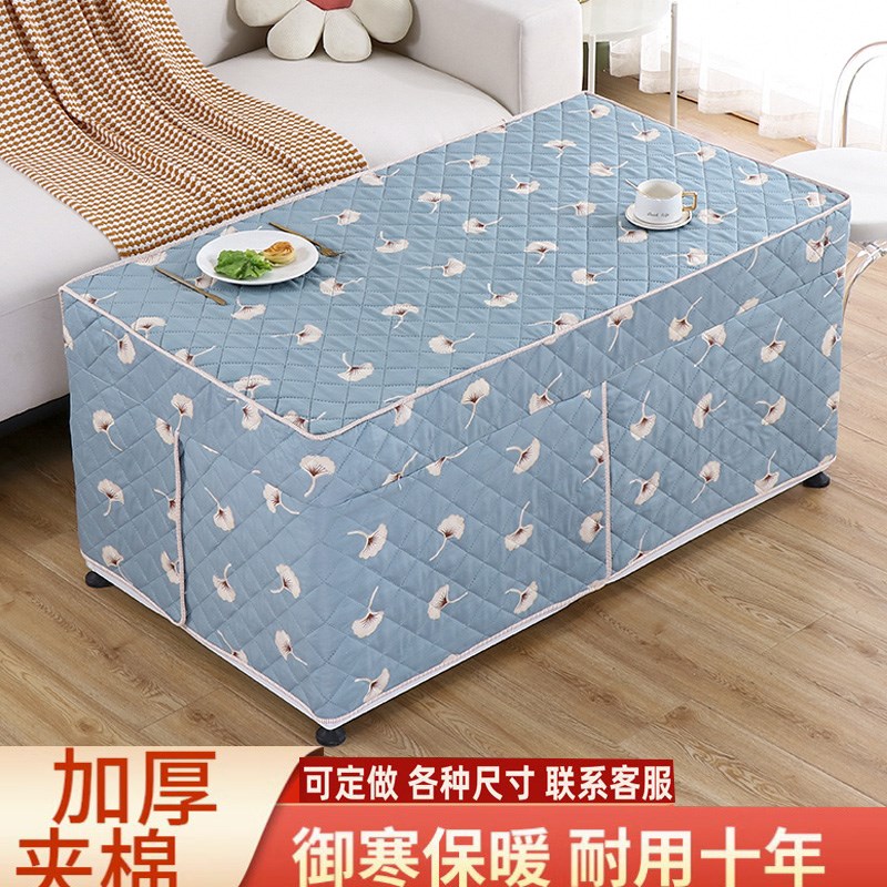 烤火桌布长方形加厚烤火桌子罩套电炉电暖桌茶几取暖被围布棉桌罩 - 图1