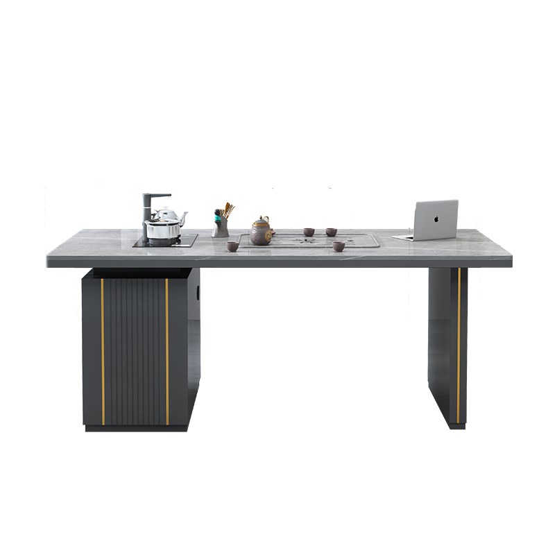 岩板茶桌轻奢现代小桌子阳台高端烧水壶一体嵌入茶台茶几客厅家用 - 图3