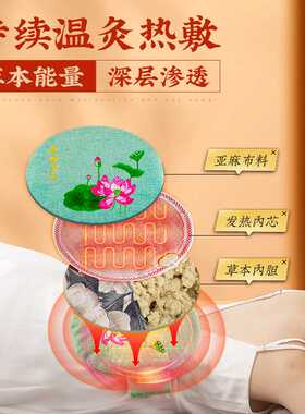 平直堂电加热艾灸宝艾绒包艾草热敷药包可调节艾灸护腰肩颈艾灸垫